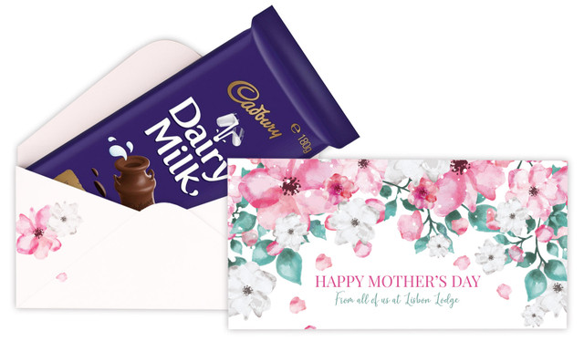 Falling Petals Mothers Day Personalised Cadbury Bar Box (Box Only)