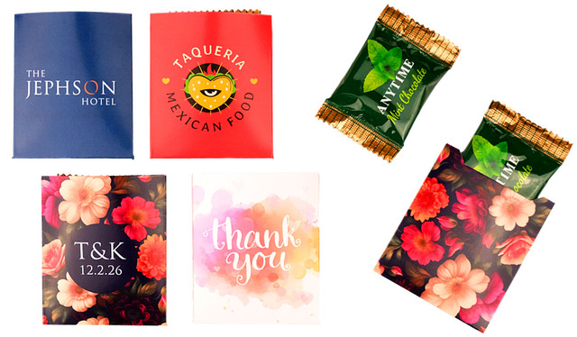 Personalised Dinner Mint Pockets (100 Pack)