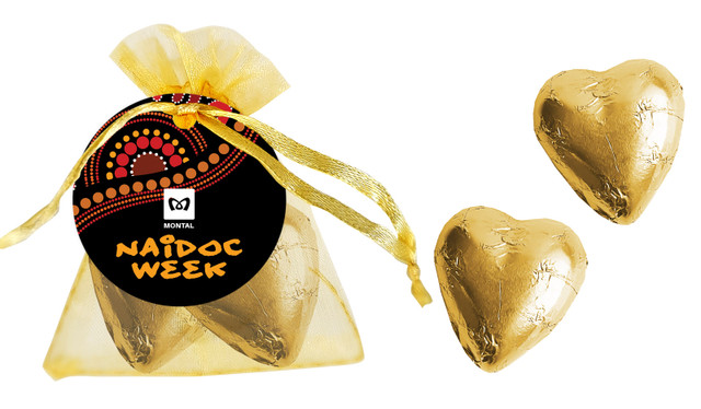 Earth Colours National NAIDOC Week Organza Bags With Hearts