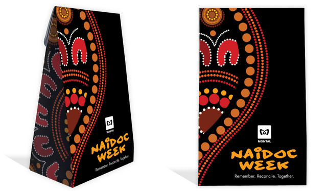 Earth Colours National NAIDOC Week Personalised Gusset Favour Bag