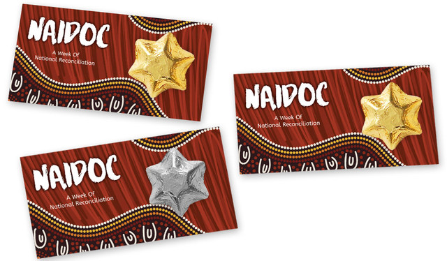 Flowing Indigenous National NAIDOC Week Heart Card