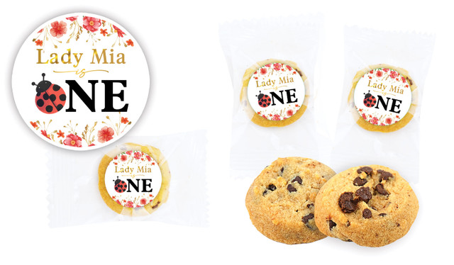Lady Bug 1st Birthday Bite-Size Cookie 5g