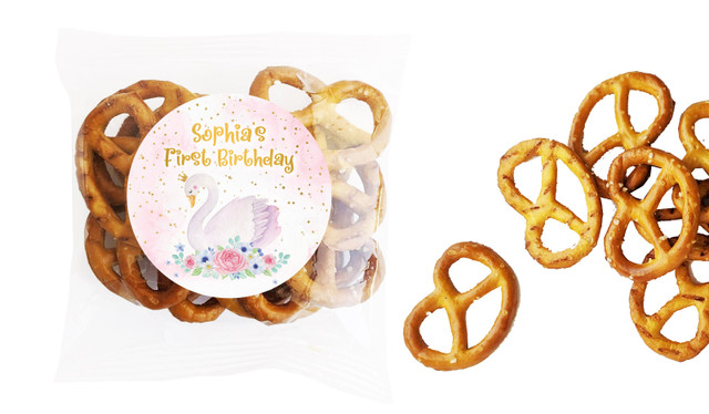 Swan Princess 1st Birthday Pretzel Bag