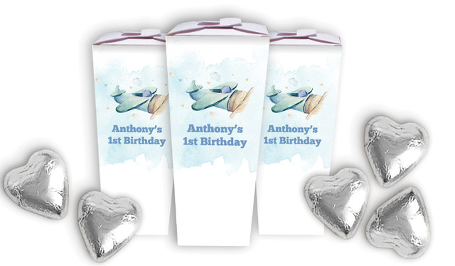 Vintage Plane 1st Birthday Custom Chocabox