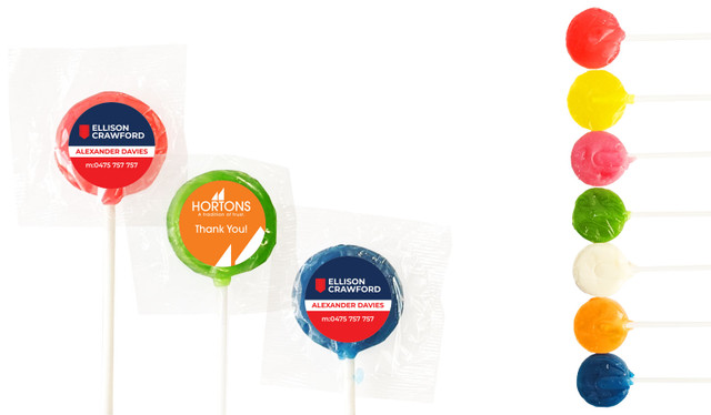 Real Estate Branded 3cm Mini Lollipops