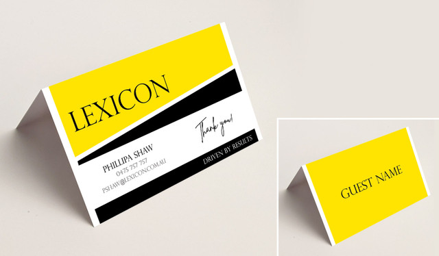Branded Real Estate Place Cards For Home Opens