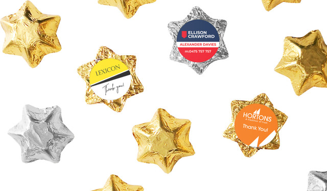 Branded For Real Estate Chocolate Stars