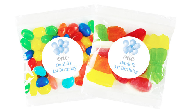 Balloon 1st Birthday Custom Lolly Bag (Choice Of Fillings)