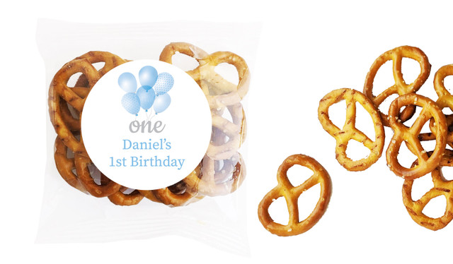 Balloon 1st Birthday Pretzel Bag