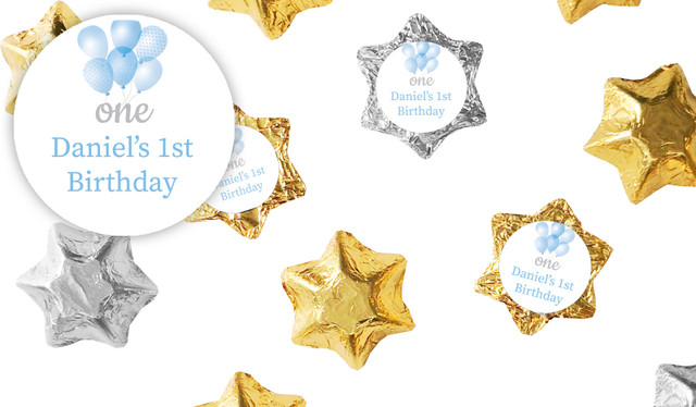 Balloon 1st Birthday Chocolate Star