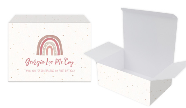 Boho Rainbow 1st Birthday Personalised Tuck Box