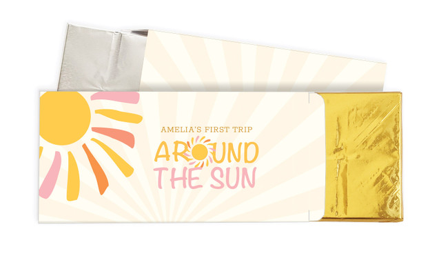 First Trip Around The Sun 1st Birthday Chocolate Bar In A Box
