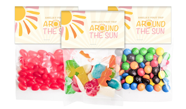 First Trip Around The Sun Lolly Bags With Topper (Choice Of Filling)