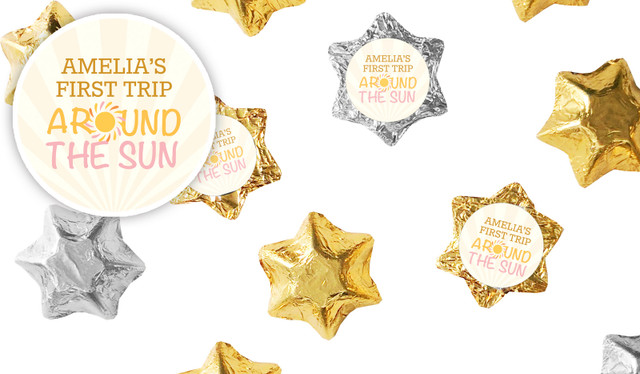 First Trip Around The Sun 1st Birthday Chocolate Star