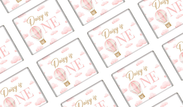 Hot Air Balloon Personalised 1st Birthday Mini Chocolates