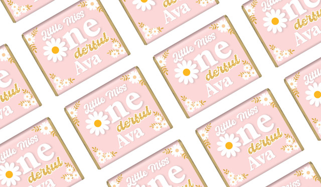 Little Miss Onederful Personalised 1st Birthday Mini Chocolates
