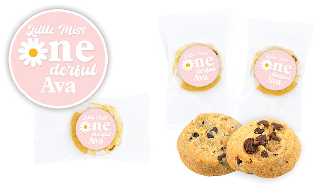 Little Miss Onederful Personalised 1st Birthday Bite-Size Cookie 5g
