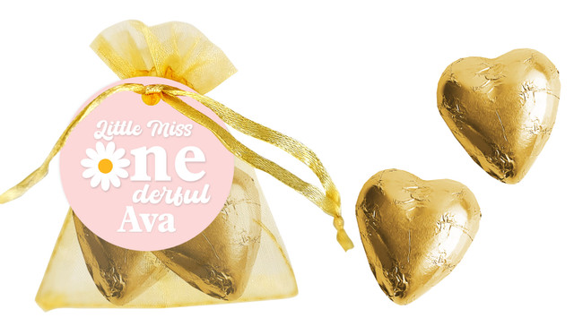 Little Miss Onederful Personalised 1st Birthday Organza Bag