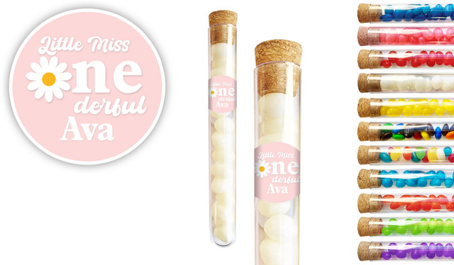 Little Miss Onederful Personalised 1st Birthday Party Test Tubes