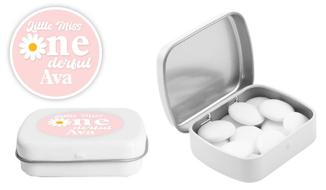 Little Miss Onederful Personalised 1st Birthday Mint Tin