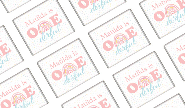 Oneder Rainbow Personalised 1st Birthday Mini Chocolates