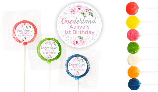 Onederful Personalised 1st Birthday 3cm Mini Lollipops