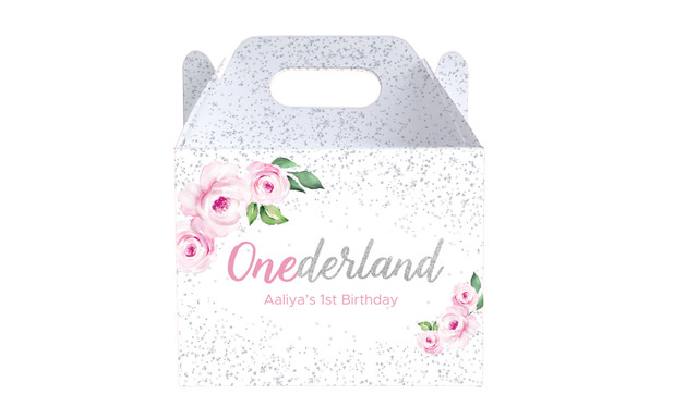 Onederful Personalised 1st Birthday Party Gable Favour Box