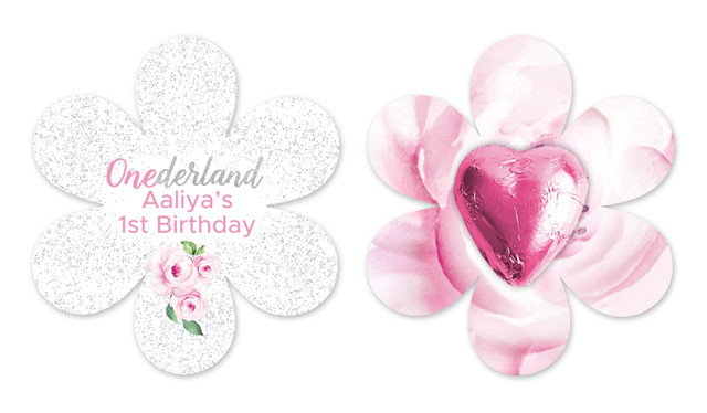 Onederful Personalised 1st Birthday Flower Shaped Card