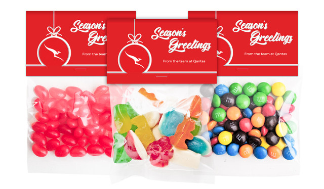 Bauble Outline Christmas Personalised Lolly Bag With Topper