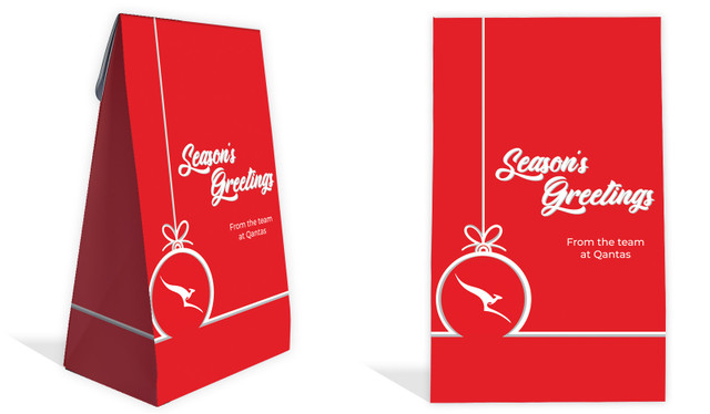 Bauble Outline Christmas Personalised Gusset Favour Bag