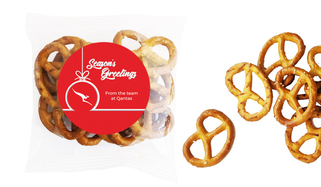 Bauble Outline Christmas Personalised Bag Of Pretzels