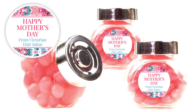 Seamless Floral Mothers Day Personalised Mini Candy Jar