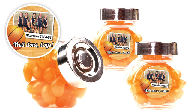Basketball Photo Personalised Mini Candy Jar