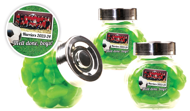 Soccer Photo Personalised Mini Candy Jar