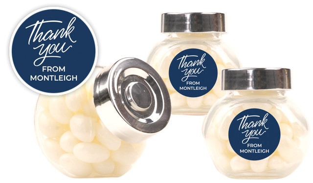 Navy Blue Personalised Mini Candy Jar