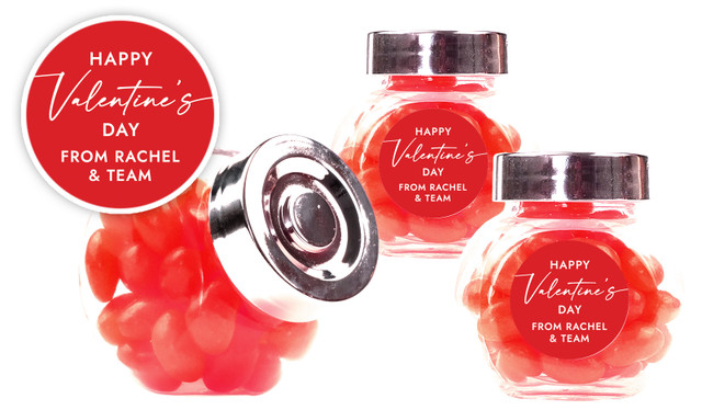 Only Red Valentines Day Personalised Mini Candy Jar