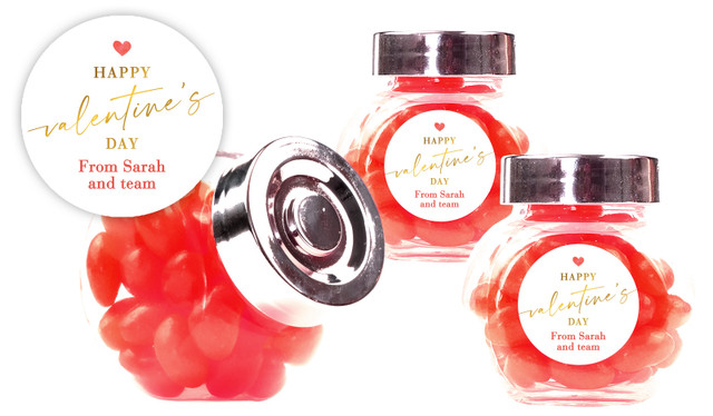 One Love Valentines Day Personalised Mini Candy Jar