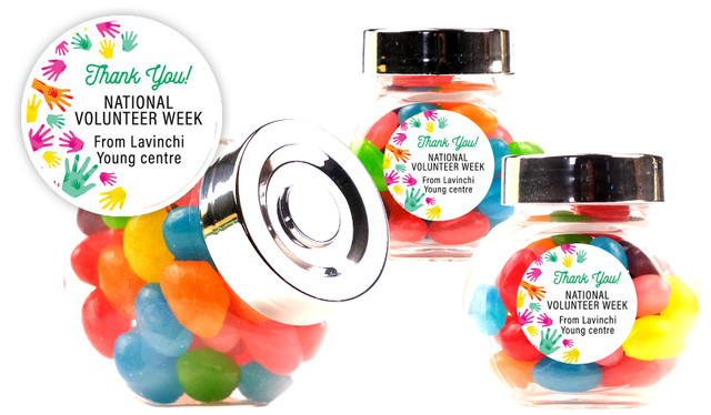 Helping Hands Volunteers Week Mini Candy Jar