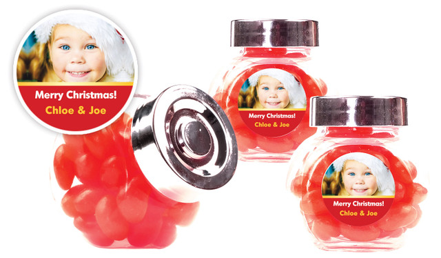 Add A Photo Christmas Personalised Mini Candy Jar