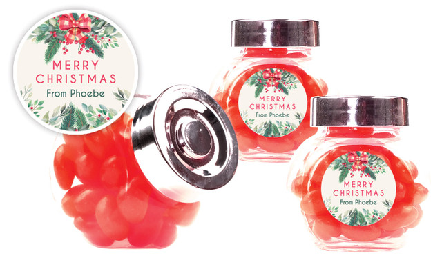 Country Style Christmas Personalised Mini Candy Jar