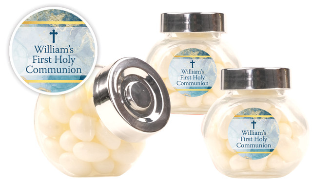 Abstract Background Communion Personalised Mini Candy Jar