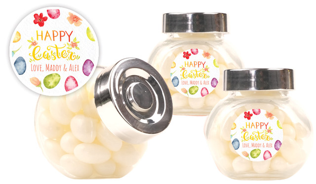 Watercolour Eggs Easter Custom Mini Candy Jar