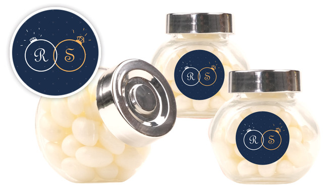 Diamond Ring Engagement Personalised Mini Candy Jar