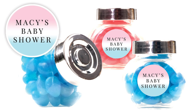 Gradient Gender Reveal Personalised Mini Candy Jar
