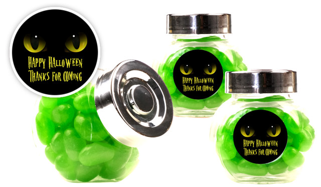 Cats Eyes Halloween Personalised Mini Candy Jar