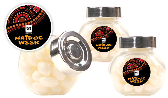 Earth Colours Aboriginal NAIDOC Custom Mini Candy Jar