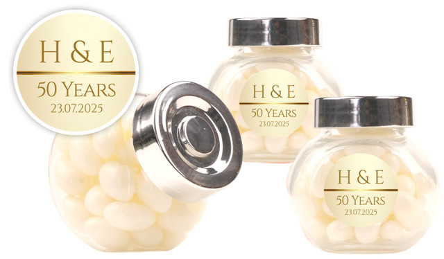 Add A Photo Anniversary Personalised Mini Candy Jar