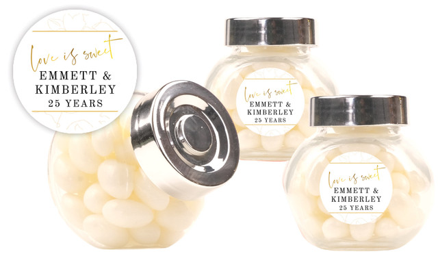 Love Is Sweet Anniversary Personalised Mini Candy Jar