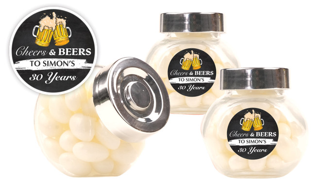 Cheers And Beers Personalised Mini Candy Jar