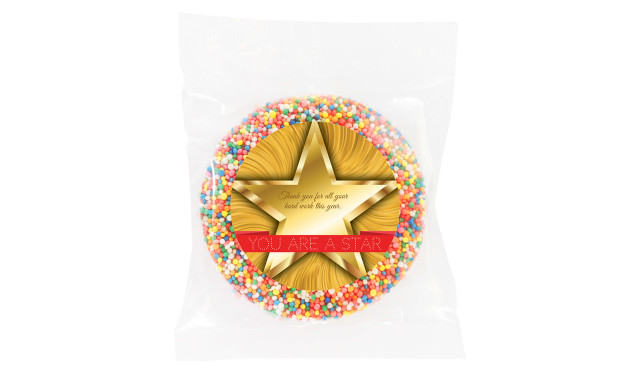 Star Personalised Thank You Chocolate Freckle